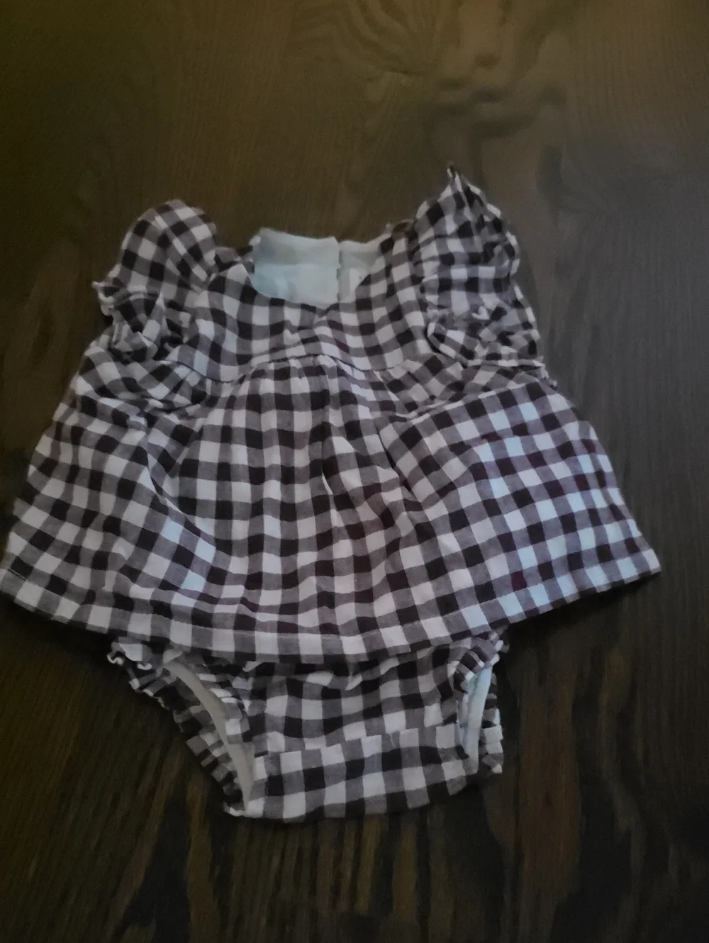 GAP Black and White Gingham Dress with Matching Diaper Cover